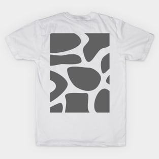 Grey Seamless Cow Print T-Shirt